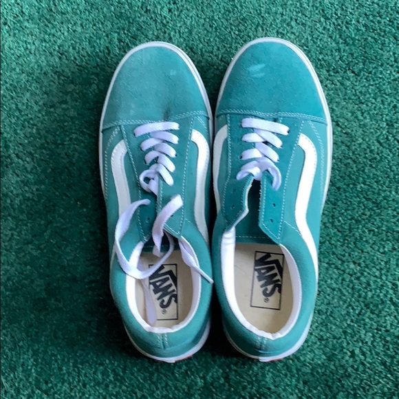 Aqua Women’s Vans size 8.5 - Picture 1 of 5